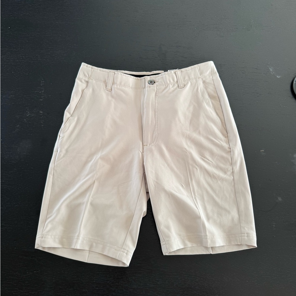 NWT Pebble Beach Men's Light Tan Flat Front Shorts